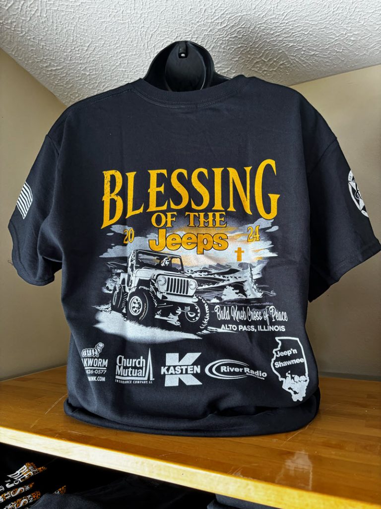 Blessing of the Jeeps 2024 TShirts Bald Knob Cross
